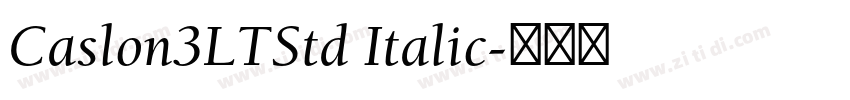 Caslon3LTStd Italic字体转换